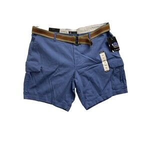 R.society mens Cargo Shorts size 44 blue with Belt NWT